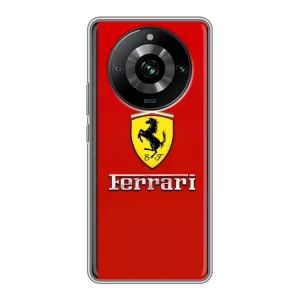 Силиконовый бампер с картинкой машины на Realme 11 (Ferrari Logo)