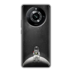 Силиконовый Чехол с принтом "Космонавты" на Realme 11 (Космонавт романтик)
