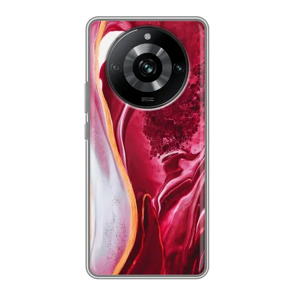 Чехол с рисунком «Красный мрамор» для Realme 11 Чехол с рисунком «Красный мрамор» для Realme 11