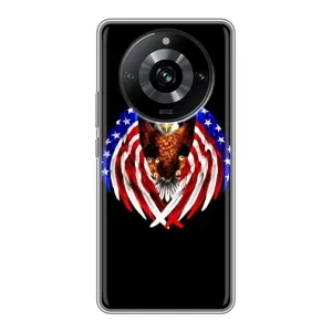 Чехол Флаг USA для Realme 11 (Крылья США)