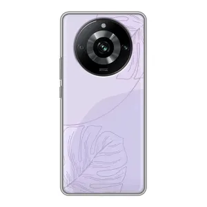 Чехол цветочный дизайн для Realme 11 (Монстера фиолетовая)