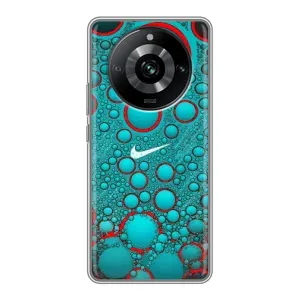 Силіконовый Чохол на Realme 11 з картинкою НАЙК (Найк зелений)