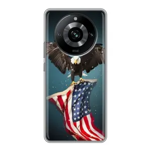 Чехол Флаг USA для Realme 11 (Орел и флаг)