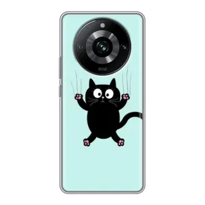 Силіконовий чохол з котиком для Realme 11 (Падаючий кіт)