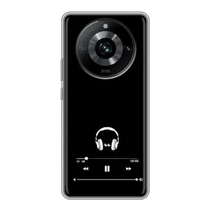 Чохол з картинками на чорному фоні для Realme 11 (Плеєр)