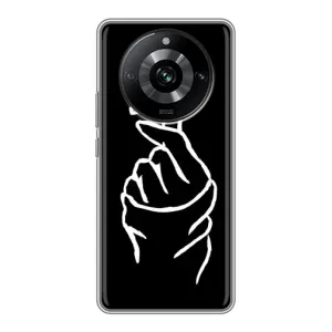 Чехлы (Знак сердечка) на Realme 11 (Сердце на черном)