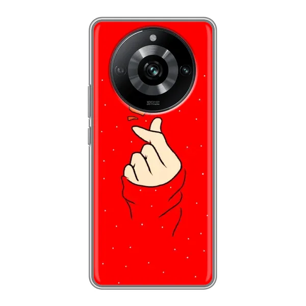 Чехол с рисунком «Сердце на красном» для Realme 11 Чехол с рисунком «Сердце на красном» для Realme 11
