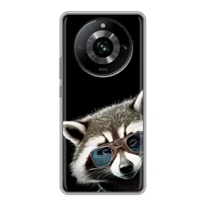 Силіконовий Чохол з Энотами на Realme 11 (Стильний Єнот)