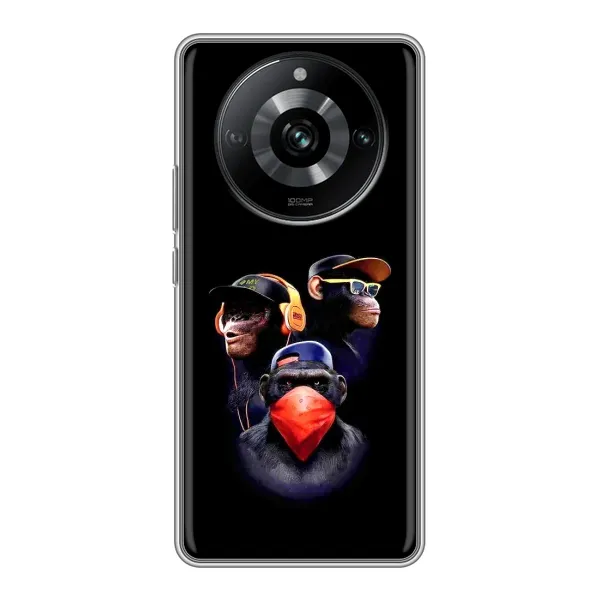 Чехол с рисунком «Три обезьяны» для Realme 11