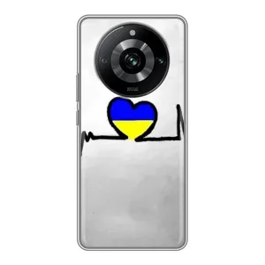 Силиконовый Чехол на Realme 11 (Я-Украина) (Украинская кардиограмма)