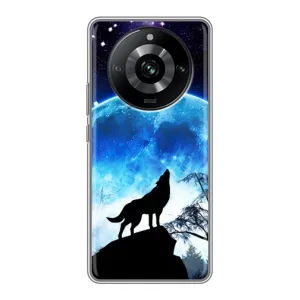 Чохол з Вовком на Realme 11 (Виє на місяць)