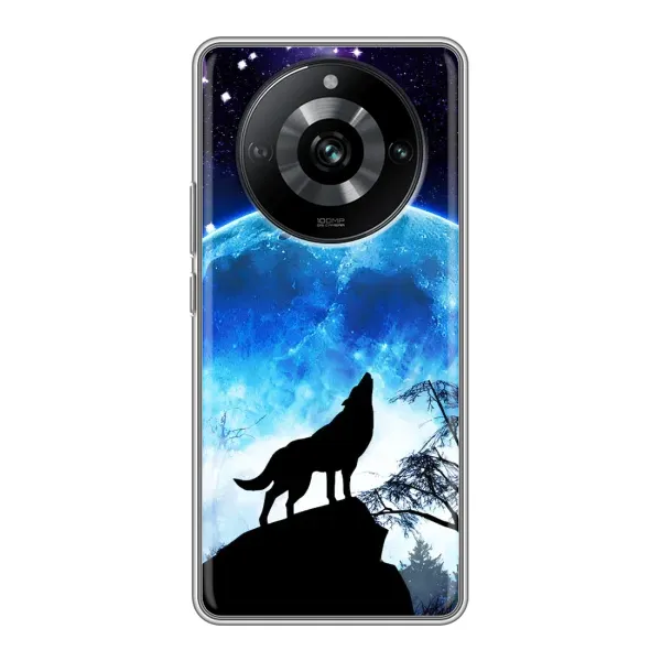Чехол с рисунком «Воет на луну» для Realme 11 Чехол с рисунком «Воет на луну» для Realme 11