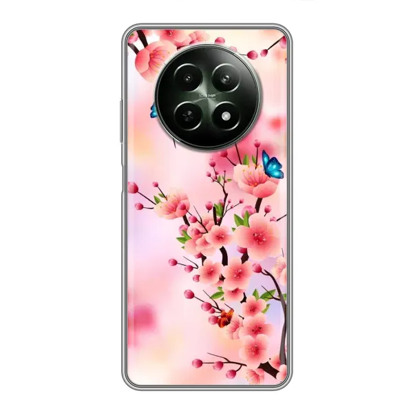 Чехол с рисунком «Бабочки на сакуре» для Realme 12 5G Чехол с рисунком «Бабочки на сакуре» для Realme 12 5G