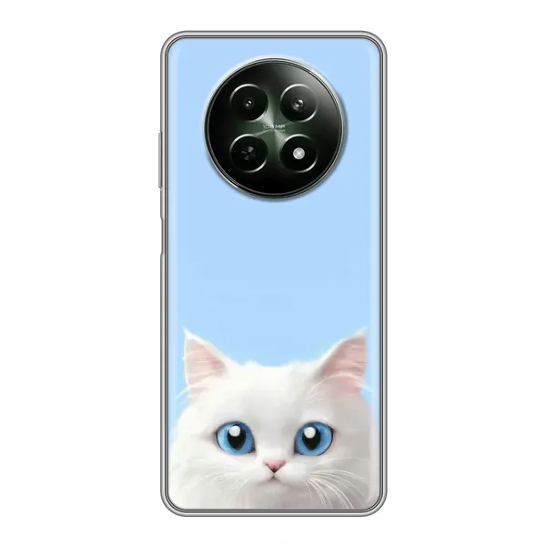 Чехол с рисунком «Белый кот» для Realme 12 5G Чехол с рисунком «Белый кот» для Realme 12 5G