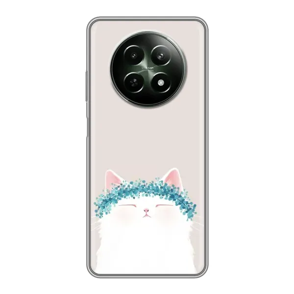 Чехол с рисунком «Белый котик» для Realme 12 5G Чехол с рисунком «Белый котик» для Realme 12 5G