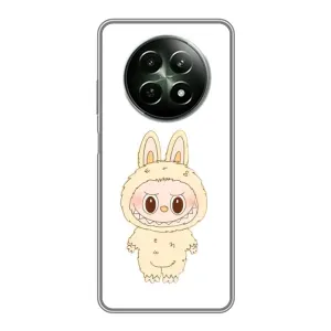 Чехол с принтом Лабубу для RealMe 12 5G (Бежевый Лабубу)