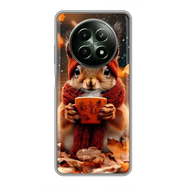 Чехол с рисунком «Белка с кофе» для Realme 12 5G Чехол с рисунком «Белка с кофе» для Realme 12 5G