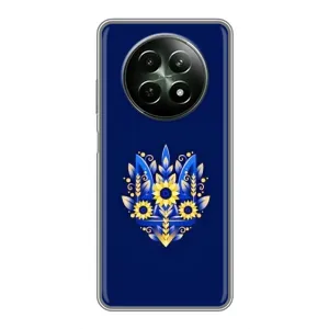Чохол з картинкою (Патріотичний ГЕРБ) на RealMe 12 5G (Герб в квітах)