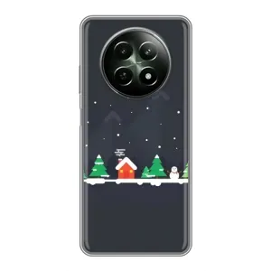 Силиконовый бампер на рождество для RealMe 12 5G (Город зимний)