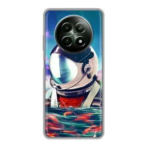Силіконовый Чохол з принтом "Космонавти" на RealMe 12 5G (Космонавт у воді)