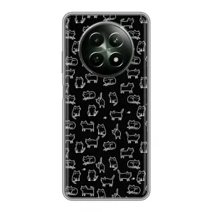 Чохол на тематику: Коти для Realme 12 5G (Котики на чорному)