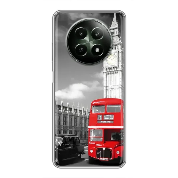 Чехол с рисунком «Красный автобус» для Realme 12 5G Чехол с рисунком «Красный автобус» для Realme 12 5G