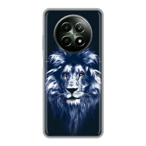 Чехол с картинкой на RealMe 12 5G (Лев - синий)