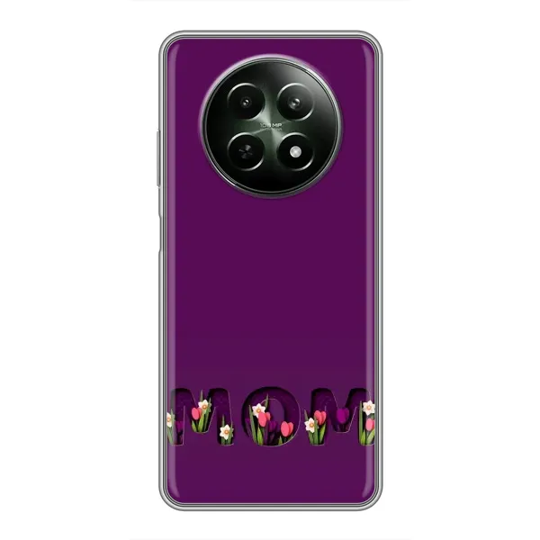 Чехол с рисунком «Мама с цветами» для Realme 12 5G