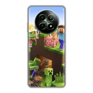 Чехлы для RealMe 12 5G (Персонажи Майн Крафт) (Майн-крафт)