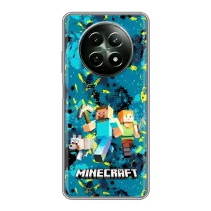 Чехлы для RealMe 12 5G (Персонажи Майн Крафт) (Майнкрафт)