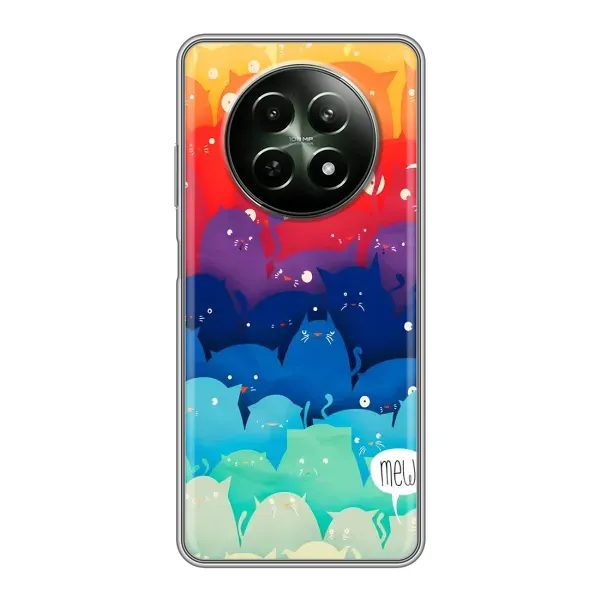 Чехол с рисунком «Mew» для Realme 12 5G