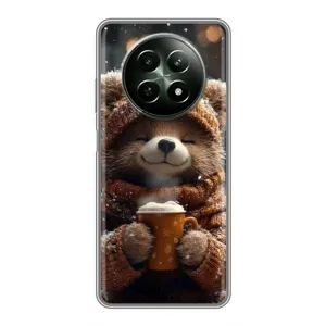 Друкований чохол 'Звірята з кавою' для RealMe 12 5G (Ведмедик з кавою)