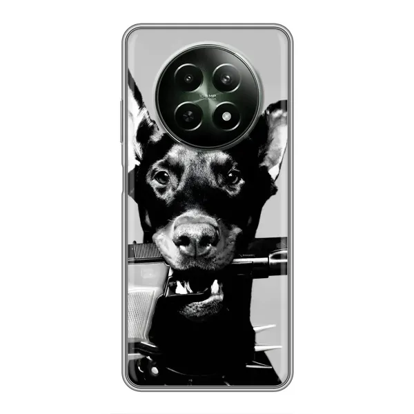 Чехол с рисунком «Опасный доберман» для Realme 12 5G Чехол с рисунком «Опасный доберман» для Realme 12 5G