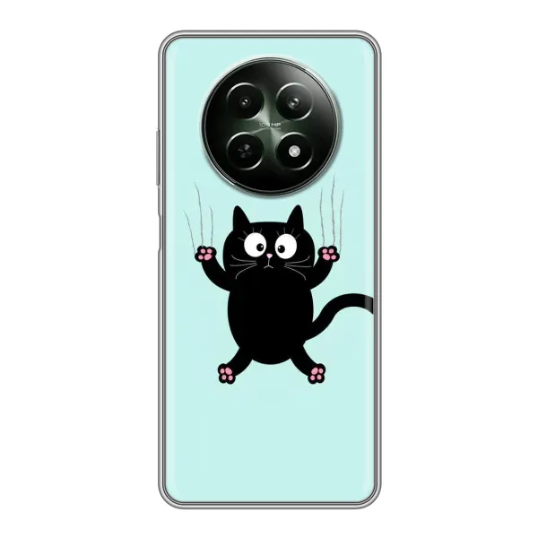 Чехол с рисунком «Падающий кот» для Realme 12 5G