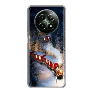 Силиконовый бампер на рождество для RealMe 12 5G (Поезд)