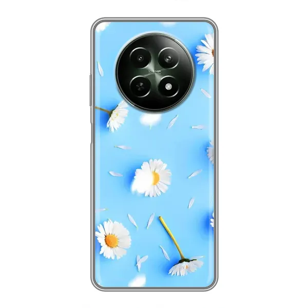 Чехол с рисунком «ромашки на голубом» для Realme 12 5G