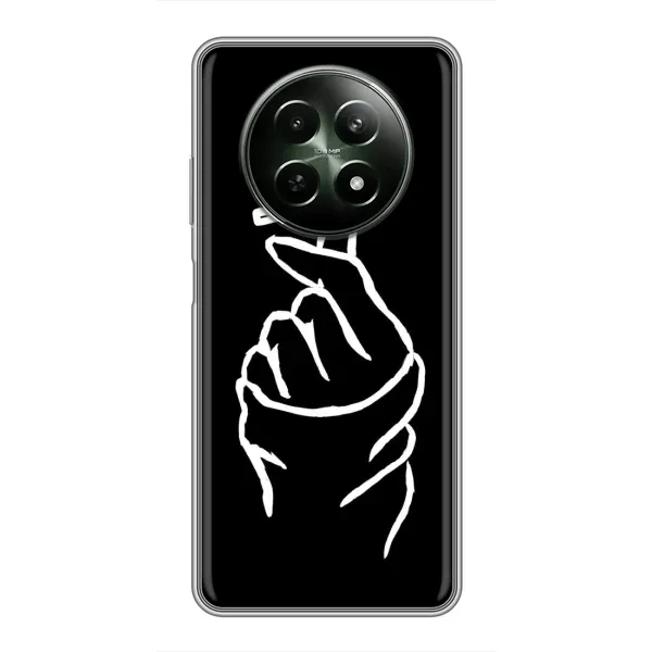 Чехол с рисунком «Сердце на черном» для Realme 12 5G Чехол с рисунком «Сердце на черном» для Realme 12 5G