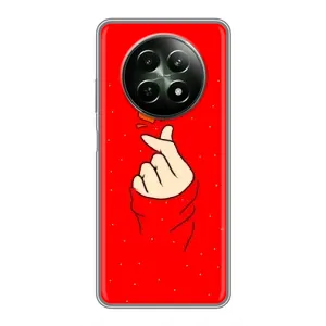 Чехлы (Знак сердечка) на RealMe 12 5G (Сердце на красном)