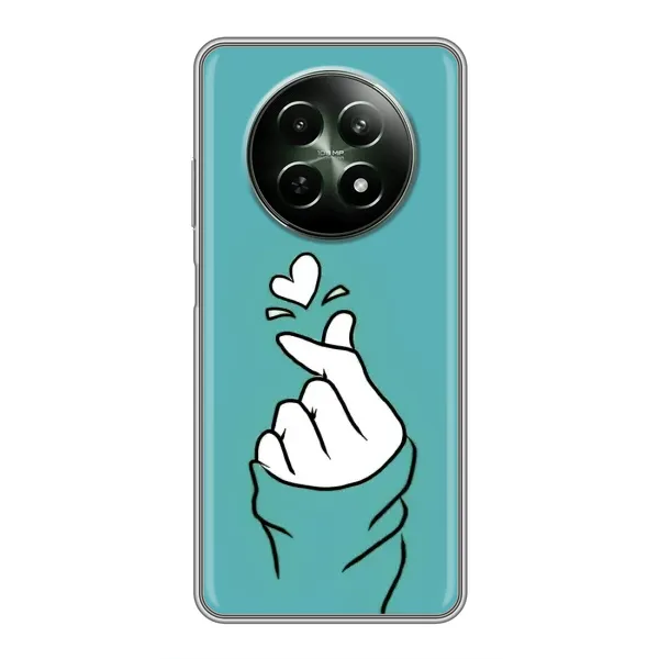 Чехол с рисунком «Сердечко на бирюзовом» для Realme 12 5G Чехол с рисунком «Сердечко на бирюзовом» для Realme 12 5G