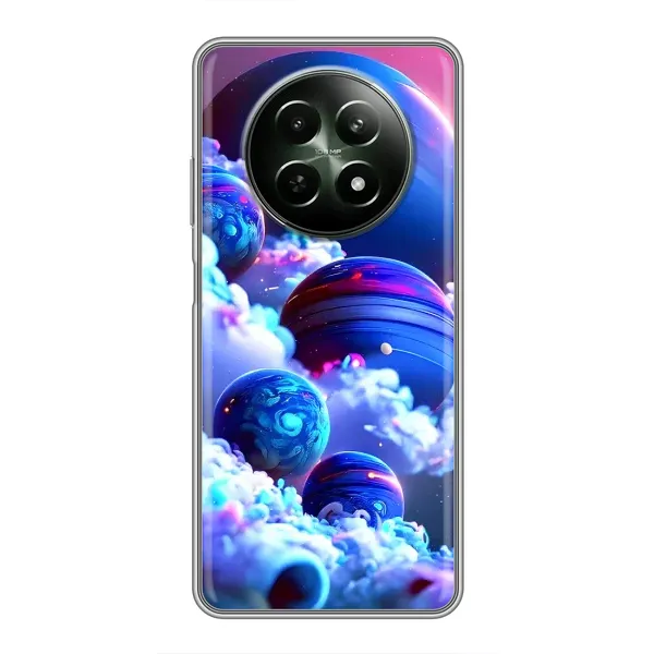 Чехол с рисунком «Синие планеты» для Realme 12 5G Чехол с рисунком «Синие планеты» для Realme 12 5G