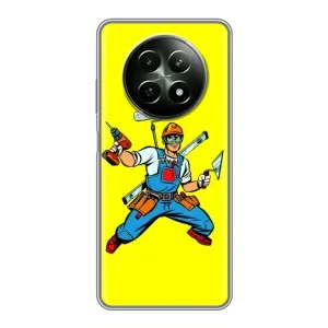 Силиконовый бампер (Работники) на RealMe 12 5G (Строитель)