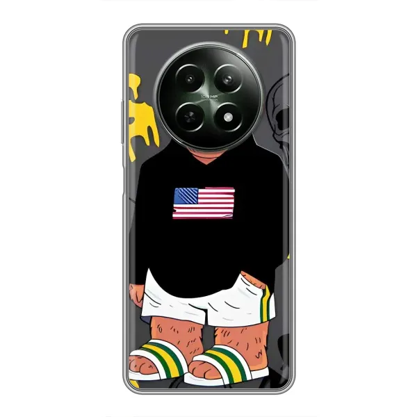 Чехол с рисунком «Teddy USA» для Realme 12 5G