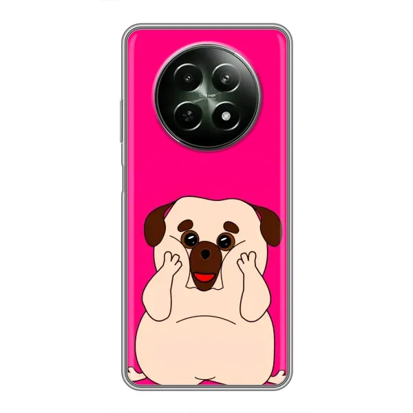 Чехол с рисунком «Веселый Мопсик» для Realme 12 5G Чехол с рисунком «Веселый Мопсик» для Realme 12 5G