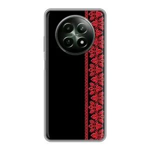 Силіконовый Чохол на RealMe 12 5G з картинкой Вишиванки (Вишиванка на чорному)