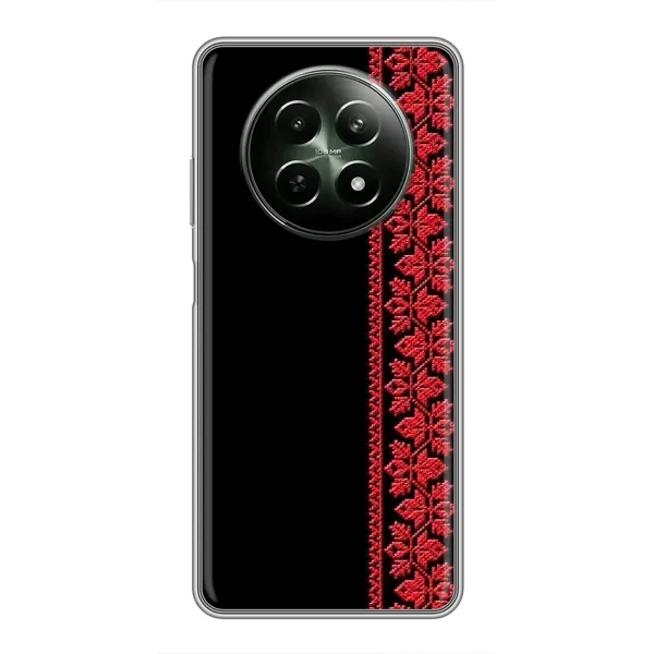 Чехол с рисунком «Вышиванка на черном» для Realme 12 5G Чехол с рисунком «Вышиванка на черном» для Realme 12 5G
