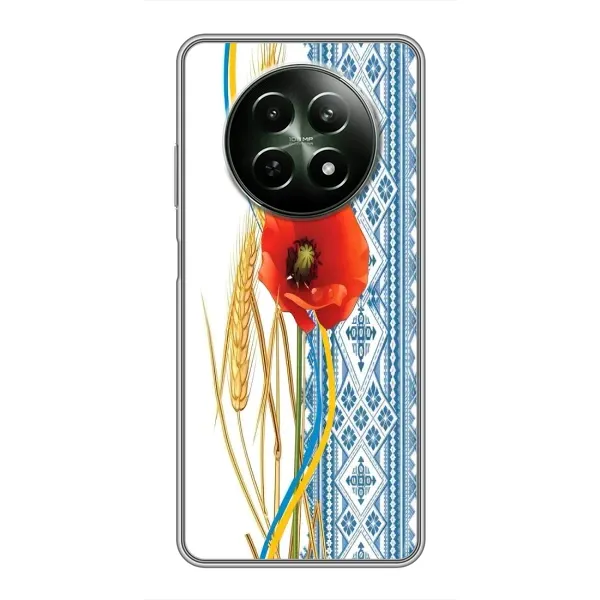 Чехол с рисунком «Вышиванка с цветком» для Realme 12 5G Чехол с рисунком «Вышиванка с цветком» для Realme 12 5G