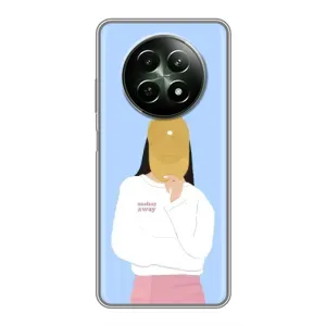 Силіконовый Чохол на RealMe 12 5G з картинкой Модных девушек (Жовта кепка)