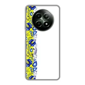 Силіконовый Чохол на RealMe 12 5G з картинкой Вишиванки (Жовто-біла вишиванка)