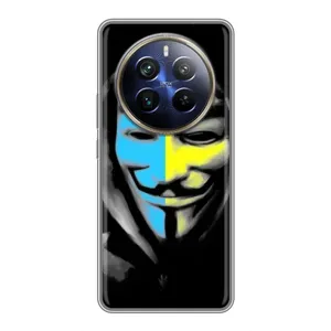 Чехол с Украинской символикой на Реали 12 Плюс (Анонимус патриот)