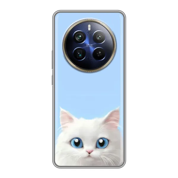 Чехол с рисунком «Белый кот» для Realme 12 Plus Чехол с рисунком «Белый кот» для Realme 12 Plus
